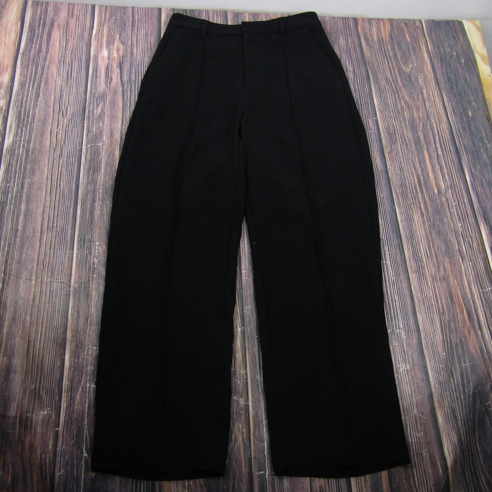 Madewell Pants Womens 6 Black Ponte Lined Pockets Zip‎ Flat Front Workwear